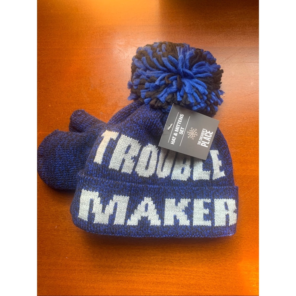 Boy Toddlers Matching Beanie With Gloves